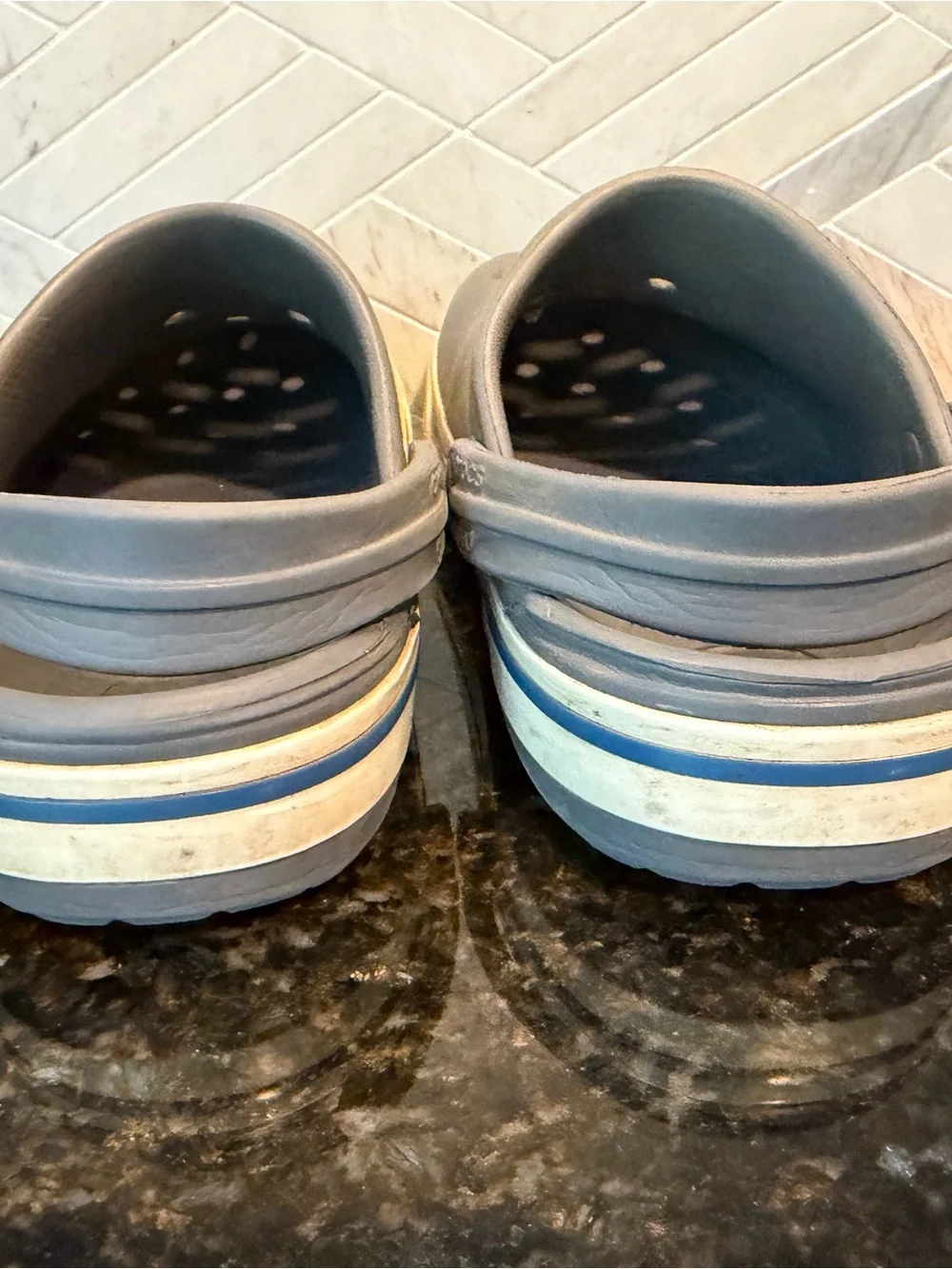 CROCS Kids Classic Charcoal Gray Clogs Size J2